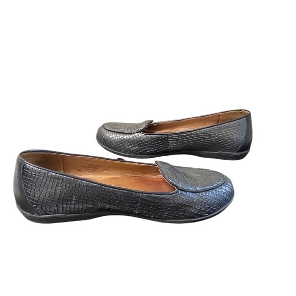 Dansko Womens Nastacia Loafers Size 37 (7) Comfort Croc Embossed Textured Black - Picture 8 of 10
